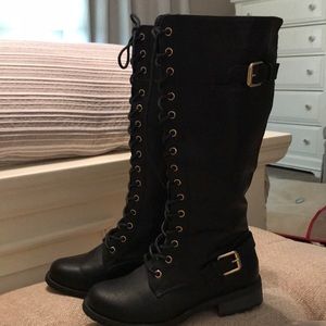 Forever black tall boots size 6.5